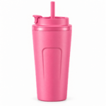 Mavzul Pink Insulated Coffee Tumbler with Straw
